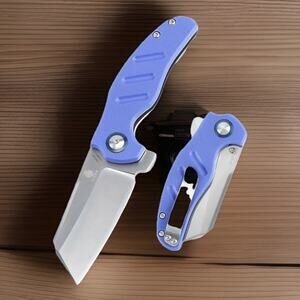 Kizer Sheepdog Knife Blue Pocket Folder with Clip G10 Handles EDC New Fast Ship